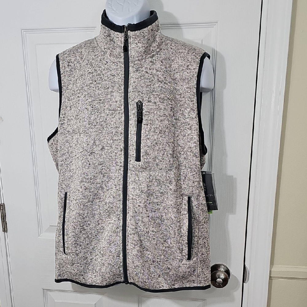 Free Country Gray Sweater Fleece Vest